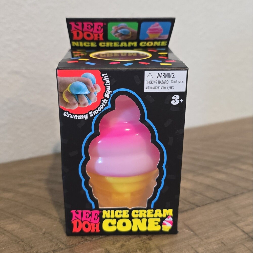 PINK NeeDoh NICE CREAM CONE Ice Cream Squishy Toy NEE DOH
